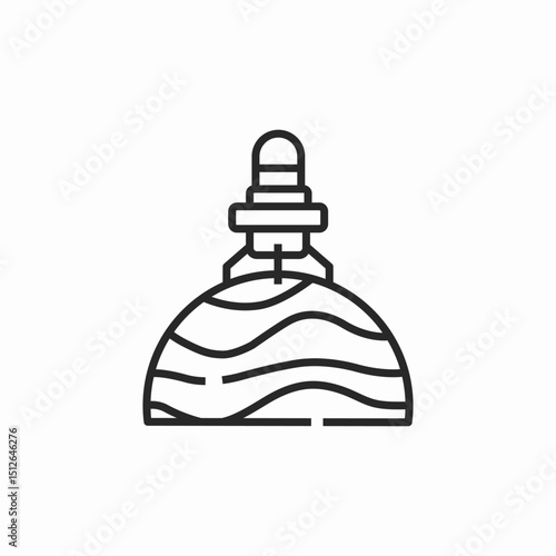jupiter landing icon sign vector