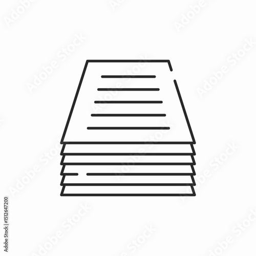paper stack icon sign vector