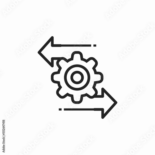 process flow icon sign vector