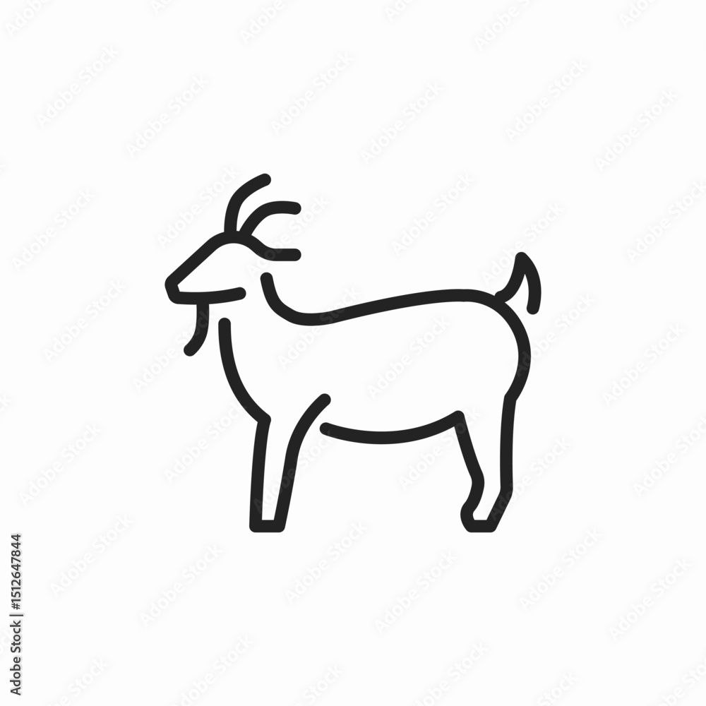 Obraz premium scapegoat animal icon sign vector