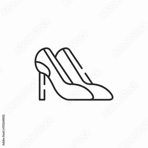 shoes heels icon sign vector