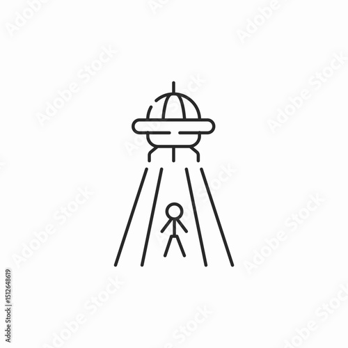 ufo alien icon sign vector