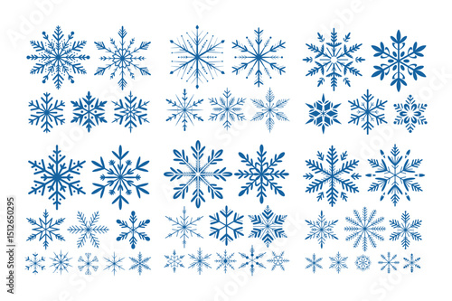 Snowflake Vector Collection  Winter Holiday Decorative Elements