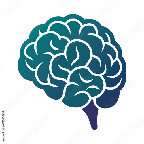 Brain icon, Brain Logo vector illustration. Brain icon, Brain Logo silhouette set . Human brain in three planes.