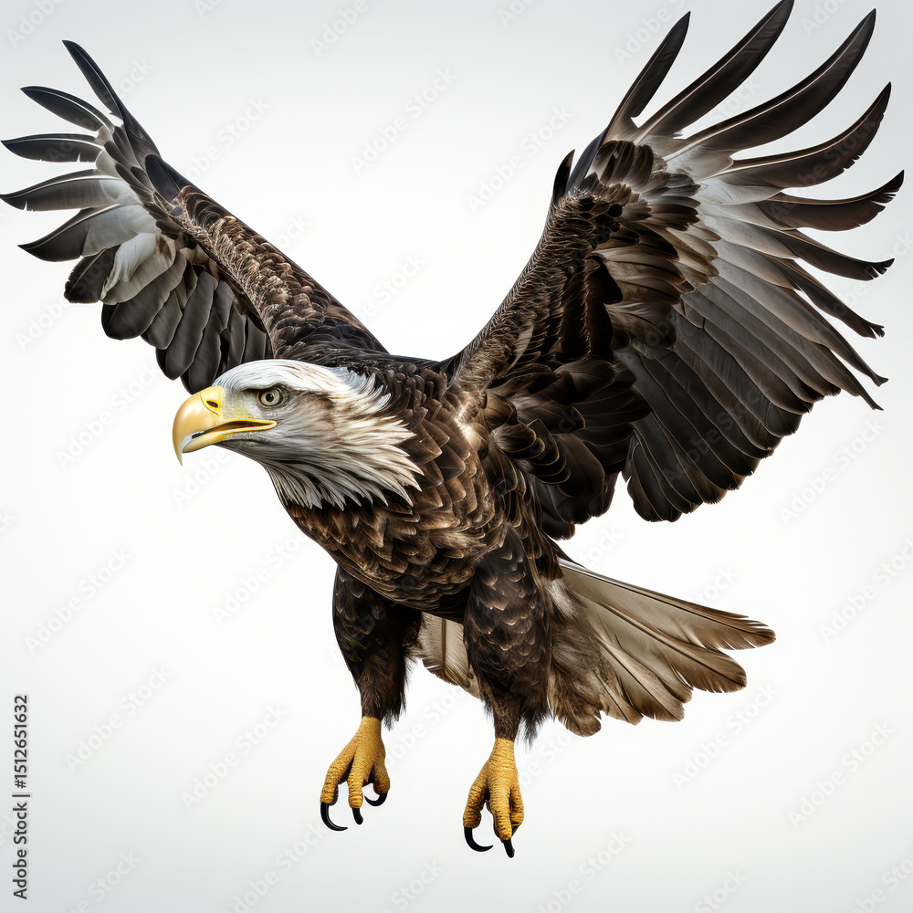 Obraz premium Majestic Flying Bald Eagle
