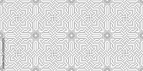 Celtic knot seamless pattern creative black white outline stroke theme vector tiles texture fabric textile paper print packaging wrapping background wallpaper