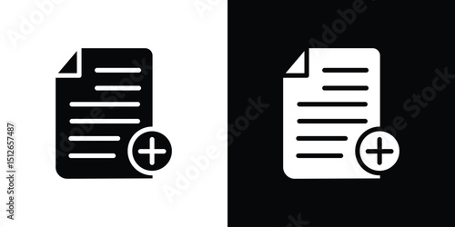 Add document icon illustration. icon templates pack.