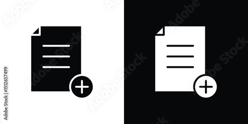 Add document icon illustration. icon templates pack.