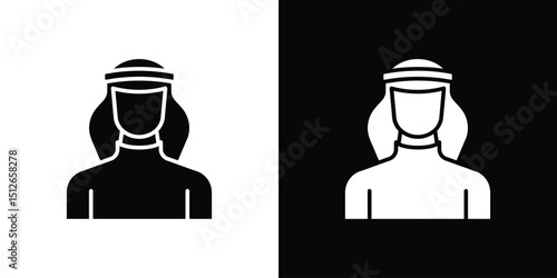 Arabic man icon illustration. icon templates pack.