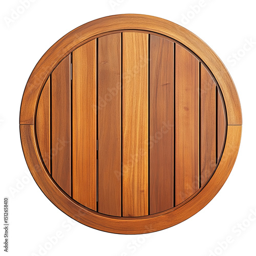 A detailed overhead view of a meticulously crafted, round wooden table showcases the intricate design of a fine piece of furniture.