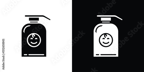 Baby shampoo icon illustration. icon templates pack.