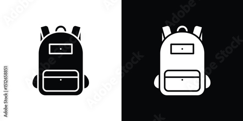 Backpack icon illustration. icon templates pack.