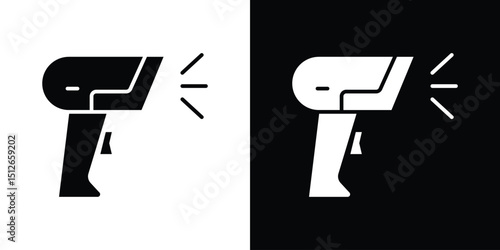 Barcode scanner icon illustration. icon templates pack.