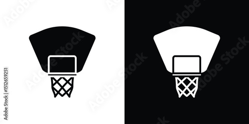 Basketball hoop icon illustration. icon templates pack.