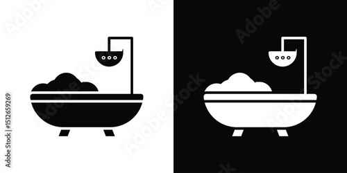 Bath icon illustration. icon templates pack.