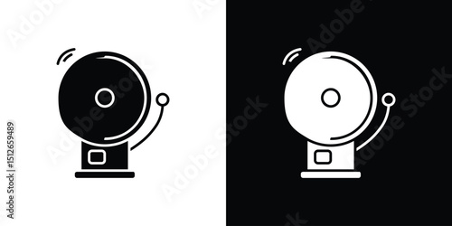 Bell school icon illustration. icon templates pack.