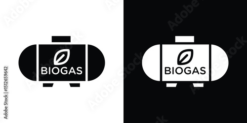 Biogas icon illustration. icon templates pack.