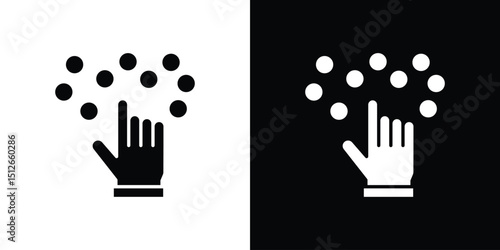 Braille icon illustration. icon templates pack.