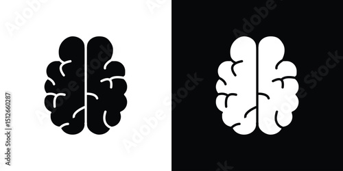 Brain icon illustration. icon templates pack.