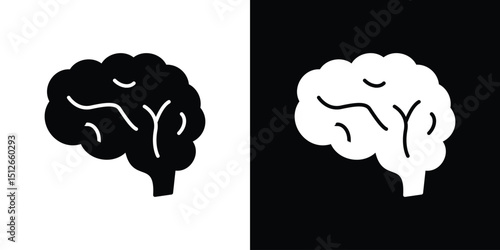 Brain icon illustration. icon templates pack.