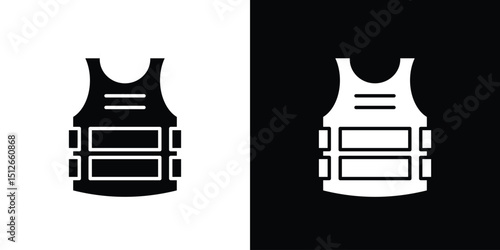 Bulletproof vest icon illustration. icon templates pack.