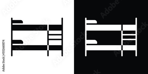 Bunk bed icon illustration. icon templates pack.