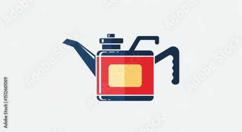 Oil can illustration representing automotive maintenance and care in a simple design