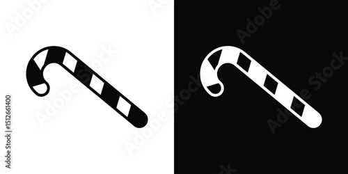 Candy Cane icon illustration. icon templates pack.