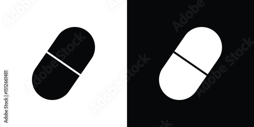 Capsules icon illustration. icon templates pack.