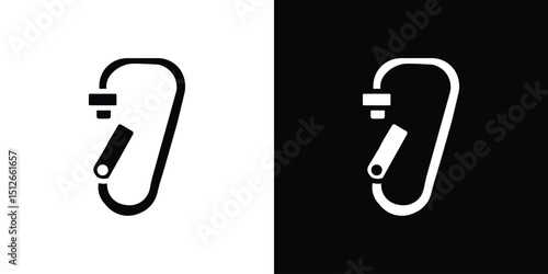 Carabiner icon illustration. icon templates pack.