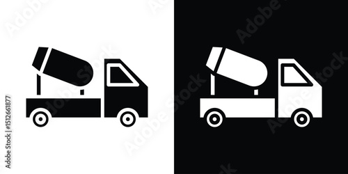 cement mixers icon illustration. icon templates pack.