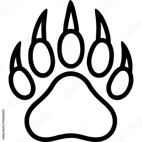 Minimal beast paw print icon design