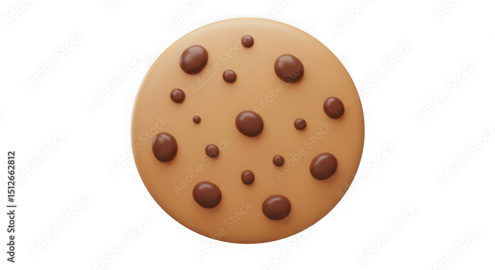 Chocolate Chip Cookie: A Delicious 3D Render Chocolate Chip Cookie: A Delicious 3D Render