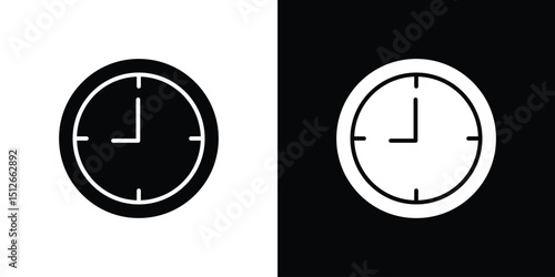 Clock nine icon illustration. icon templates pack.