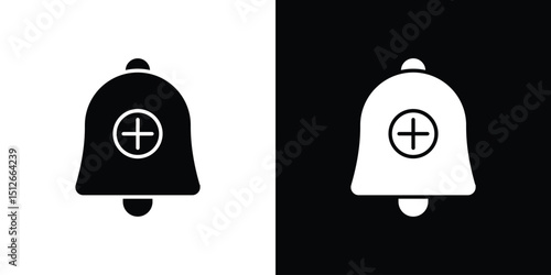 Cowbell circle plus icon illustration. icon templates pack.