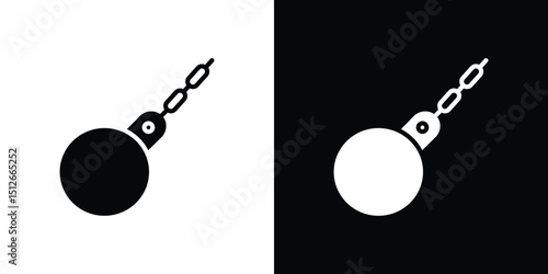 Demolition ball icon illustration. icon templates pack.