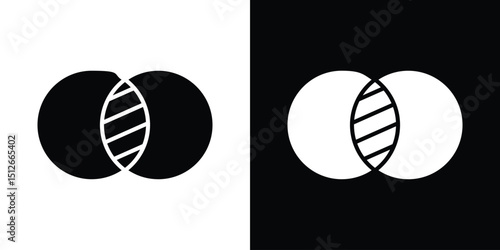 Diagram venn icon illustration. icon templates pack.