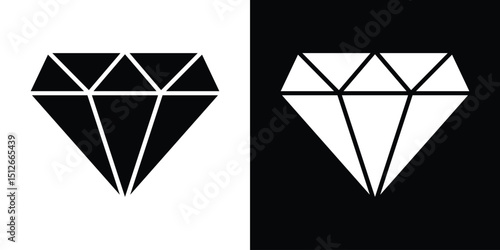 Diamond icon illustration. icon templates pack.