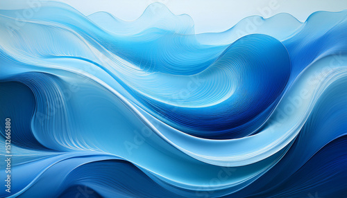 Wallpaper Mural elegant aqua waves captivating abstract water flow artistry in mesmerizing shades of blue Torontodigital.ca