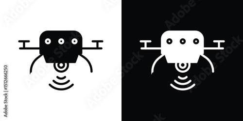Drone icon illustration. icon templates pack.