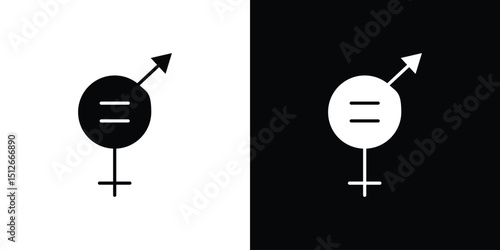 Equality icon illustration. icon templates pack.