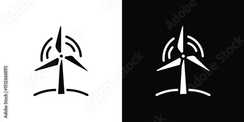 Eolic energy icon illustration. icon templates pack.