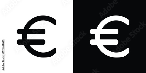 Euro icon illustration. icon templates pack.
