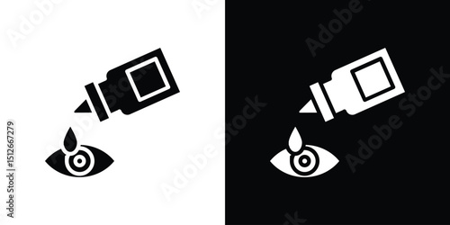 eye drop icon illustration. icon templates pack.