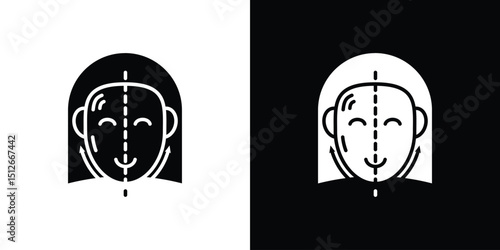Facelifting procedure icon illustration. icon templates pack.