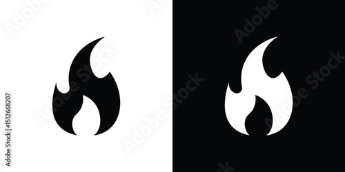 Flame icon illustration. icon templates pack.