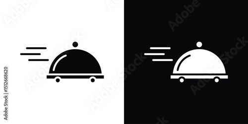Food delivery icon illustration. icon templates pack.