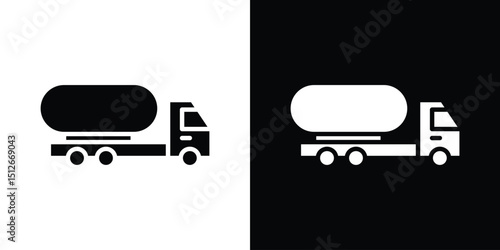 Fuel truck icon illustration. icon templates pack.