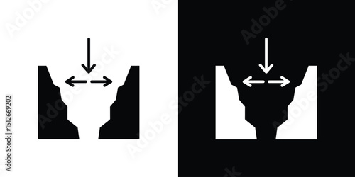 Gap icon illustration. icon templates pack.