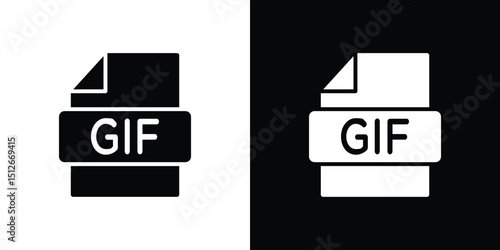 Gif icon illustration. icon templates pack.